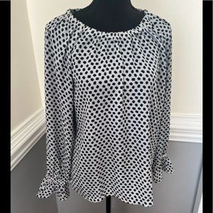 BANANA REPUBLIC shirt blouse womens size medium black and gray